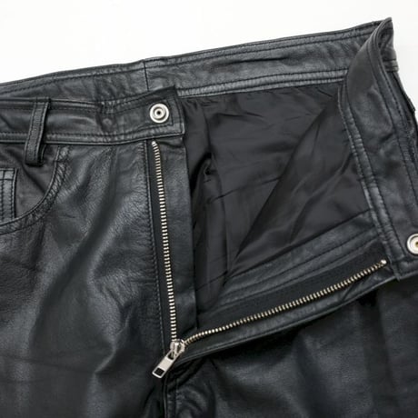 Black Leather Flared Pants