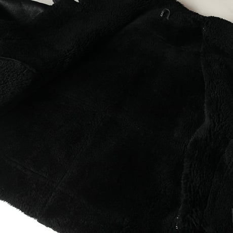 B-3 Mouton Leather Jacket Black