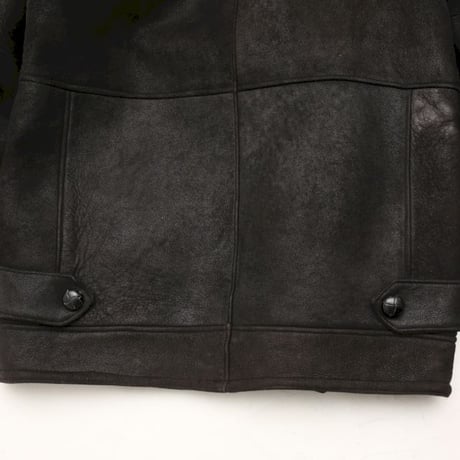 Black Mouton Coat MADE IN USA