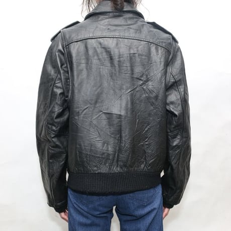 Ralph Lauren Flight Leather Jacket "All Black "