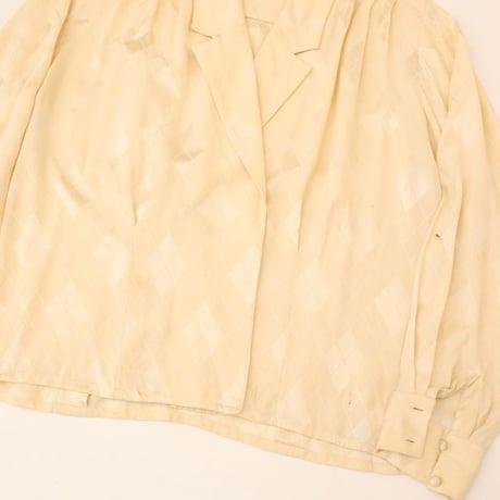 Argyle Pattern Silk Tops