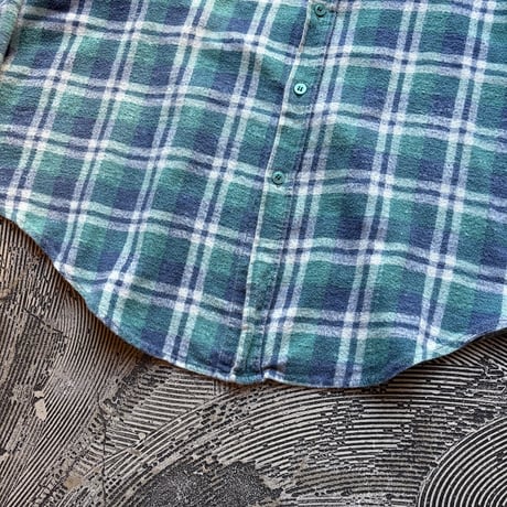 Euro Vintage Plaid Print Flannel Shirt