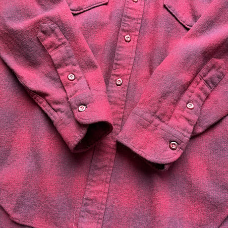 60s Pendleton Ombre Plaid Wool Shirt