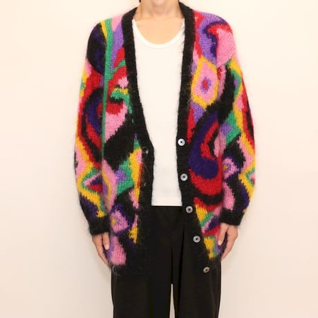 Mohair Brend Knit Cardigan Loose Silhouette