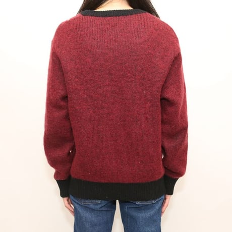 V-Neck Wool Knit Sweater