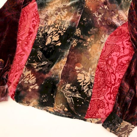 Velour × See-through  L/S Shirt