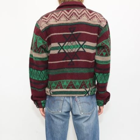 Native Pattern Trucker Jacket