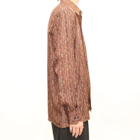 Paisley Pattern Silk L/S Shirt