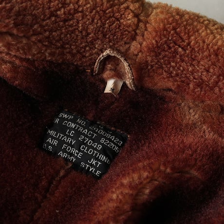 Vintage B-3 Mouton Leather Jacket  ダメージ