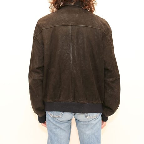 A-2 Type Nubuck Leather Jacket Black