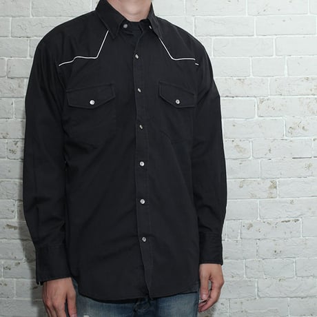 パイピングウエスタンシャツ Black Western L/S Shirt