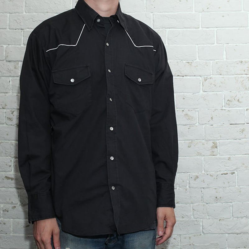 パイピングウエスタンシャツ Black Western L/S Shirt | Strato