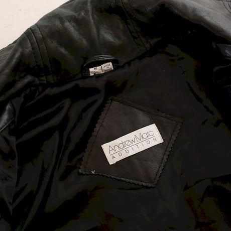 Andrew Marc Stand Collared Black Lamb Leather Jacket
