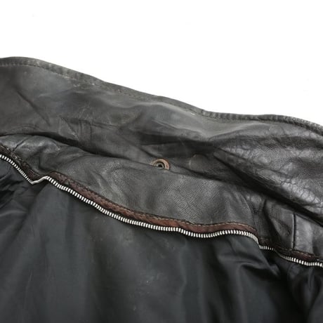 Ralph Lauren Flight Leather Jacket "All Black "