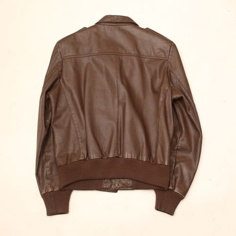 Brown Rib Leather Jacket
