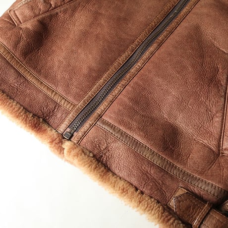 Vintage B-3 Mouton Leather Jacket  ダメージ