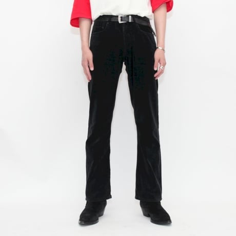 Dior Homme Black Velour Flared Pants 05A/W