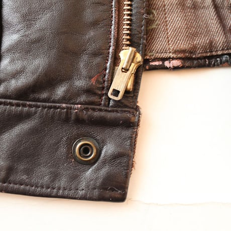 Vintage Leather Trucker Jacket