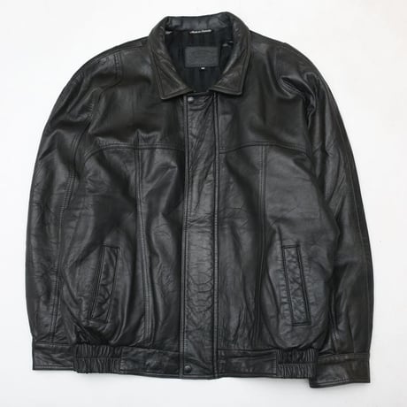Black Lamb Leather Jacket Loose Silhouette