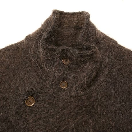 Kid Mohair Blend Knit Coat Made in Italy