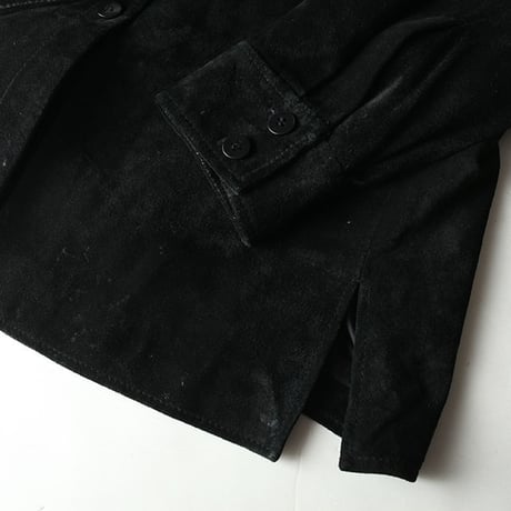 Black Suede Shirt Jacket