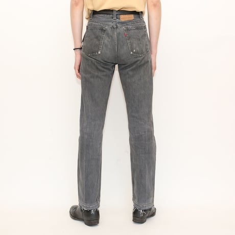 80's Levi's 701 Black Denim Pants Student Model