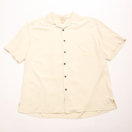 Open Collar Silk S/S Shirt