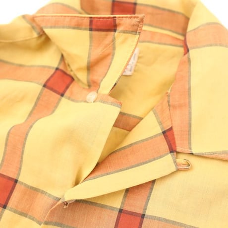 60's Open Collared Check L/S Shirt
