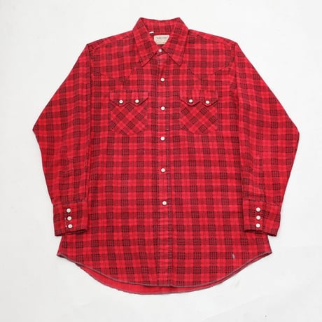 70's WASHINGTON DEE-CEE Plaid Print Flannel Western L/S Shirt