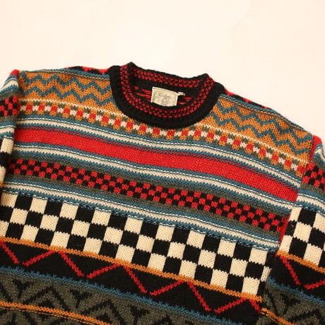 Gaeltarra Patterned Wool Knit Sweater
