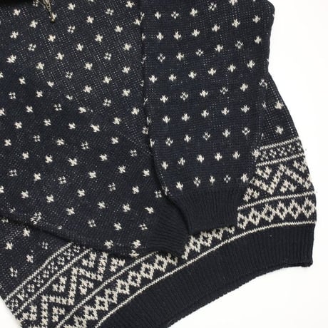 Half Zip Wool Knit Sweater