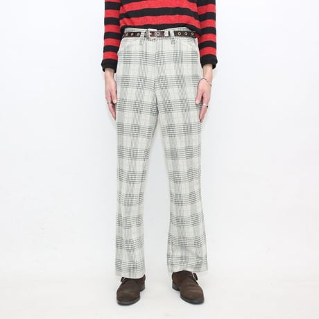 70's Plaid Flared Pants