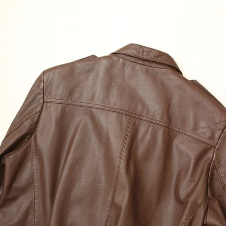 Brown Rib Leather Jacket
