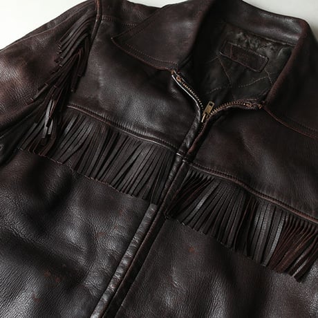 Vintage Fringe Leather Jacket
