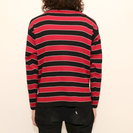 Red × Black Border Knit Sweater MADE IN GERMANY