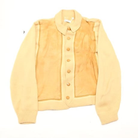 Vintage Knit x Leather Jacket