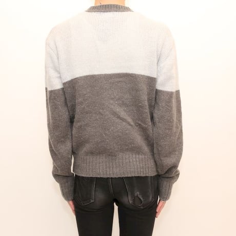 Diamond Pattern Mohair Wool Knit Sweater