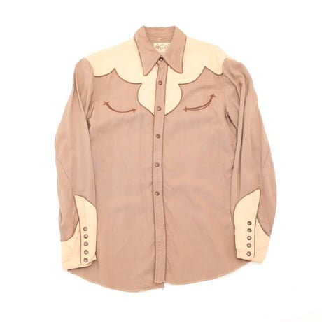 40’s Circle A Western Wear Rayon Gabardine Shirt