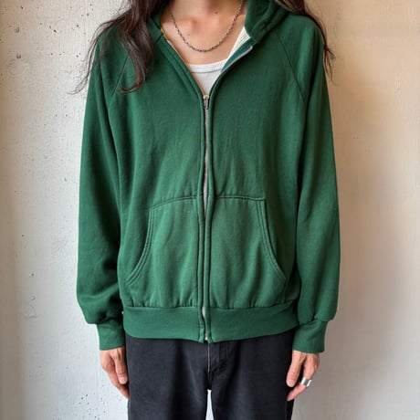 70s Thermal Lined Full Zip Sweat Hoodie MADE IN USA