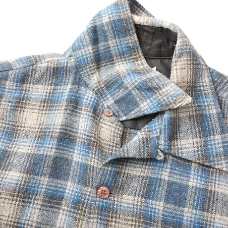 70s Town Craft Wool Plaid Loop Shirt
