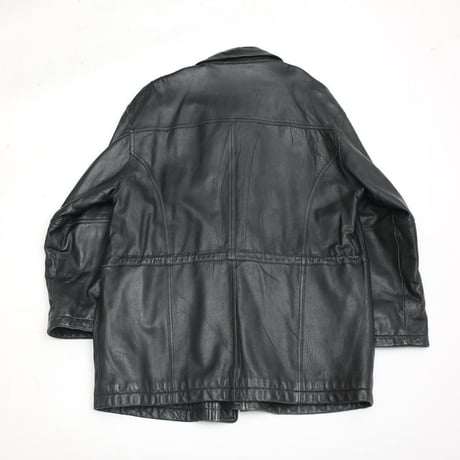 Black Lamb Leather Coat
