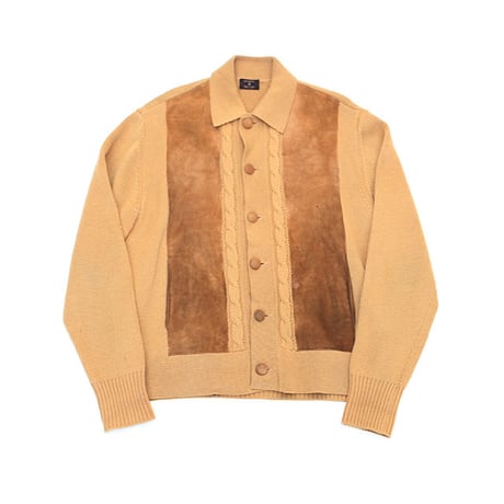 Vintage Wool Nuback  Cardigan