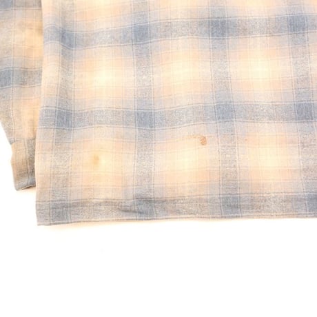 70's Pendleton Open Collar Wool Checked L/S Shirt