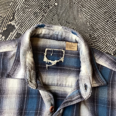 Ombre Plaid Cotton Heavy Flannel Shirt