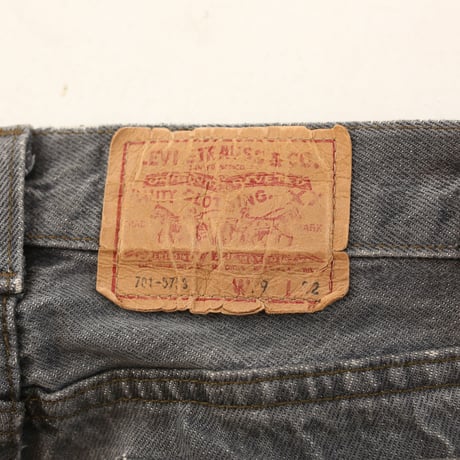 80's Levi's 701 Black Denim Pants Student Model