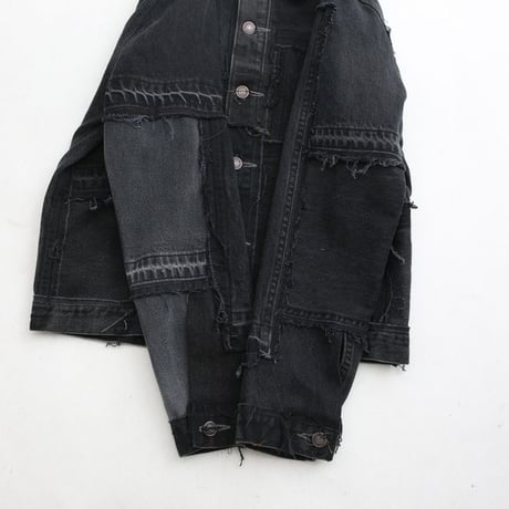 Levi's Patchwork Remake Black Denim Jacket