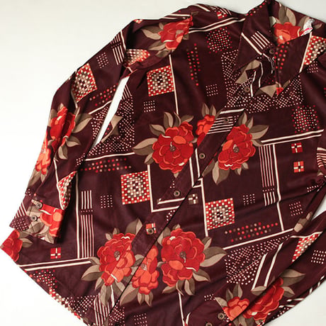 Vintage Flower Pattern Shirt