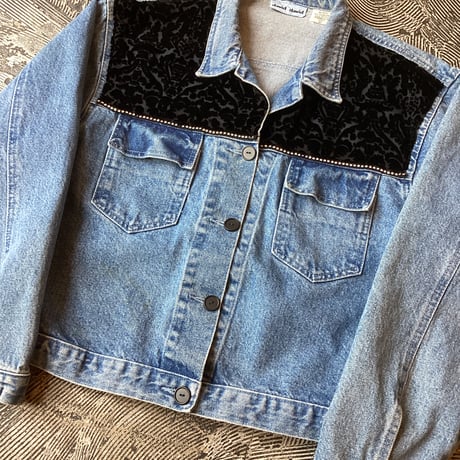 Patchwork & Bijou Design Denim Jacket