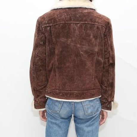 Suede Leather Boa Jacket