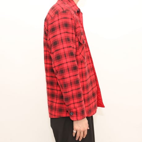 70s Sears Plaid Quilting Lined Shirt